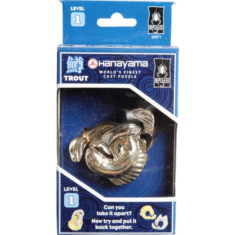 TROUT Hanayama Cast Metal Brain Teaser Puzzle (Level 1)