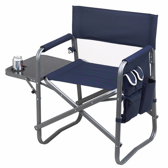 Picnic at Ascot Portable Folding Sports Chair- Extra Wide - Navy