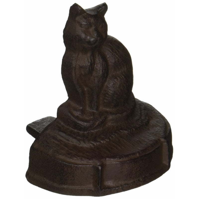 Abbott Collection Cast Iron Cat Door Wedge, Dark Brown (Small)