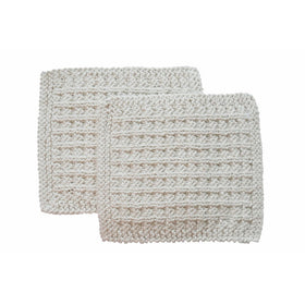 Toockies Hand knit Exfoliating Wash Cloth for "Him" – 100% Certified Organic Cotton
