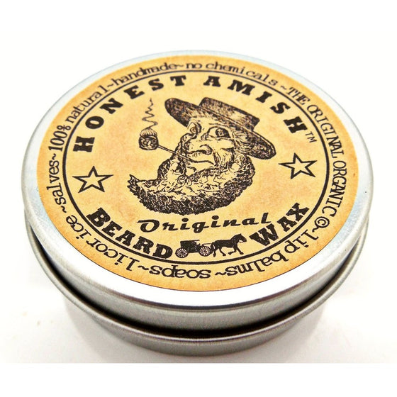 Honest Amish Original Beard Wax - Made from Natural and Organic Ingredients