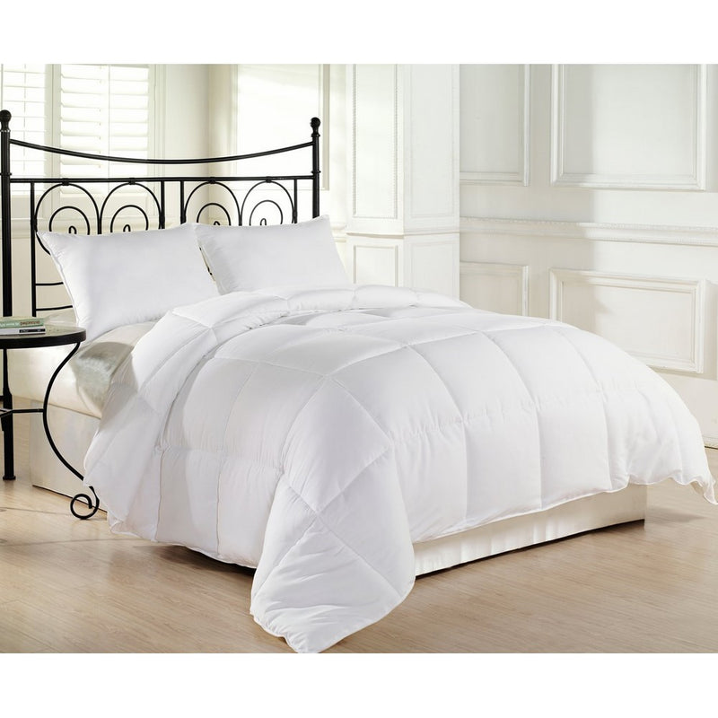 Chezmoi Collection Heavyweight Filled Goose Down Alternative Comforter, Queen/Full, White