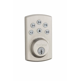 Kwikset 907 Powerbolt 2.0 Electronic Deadbolt featuring SmartKey in Satin Nickel