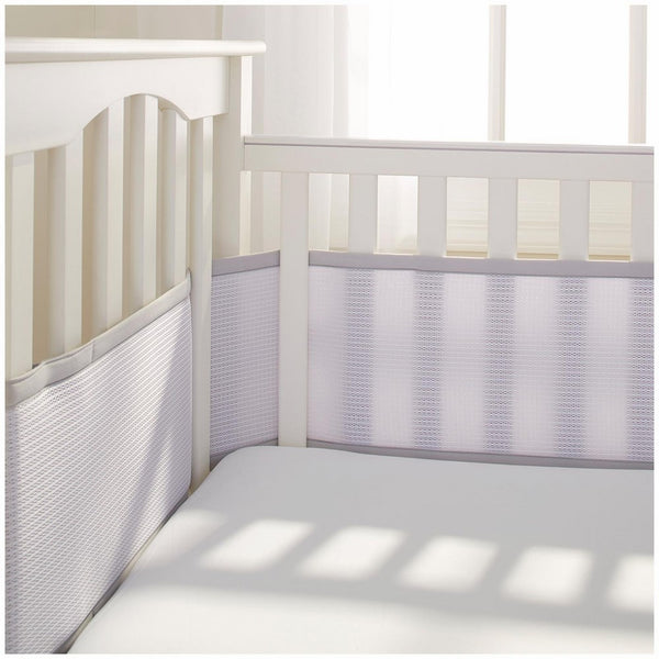 BreathableBaby Deluxe Breathable Mesh Crib Liner, Gray