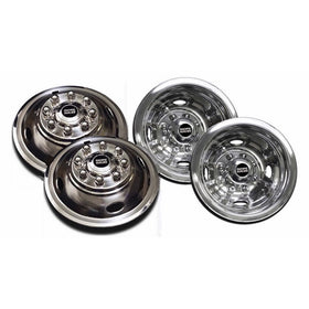 Pacific Dualies 49-1608 Polished 16 Inch 8 Lug Stainless Steel Wheel Simulator Kit for 1974-2000 Chevy GMC 3500; 1974-1998 Ford F350; 2008-2018 E350/E450 Van; 1974-1999 Dodge Ram 3500