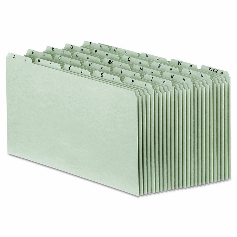 Pendaflex PN1025 Recycled Top Tab File Guides, Alpha, 1/5 Tab, Pressboard, Legal (Set of 25)