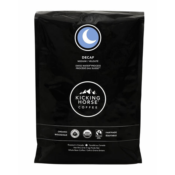 Kicking Horse Coffee Decaf, Swiss Water Process, Medium/Dark Roast, Whole Bean, 2.2 Pound