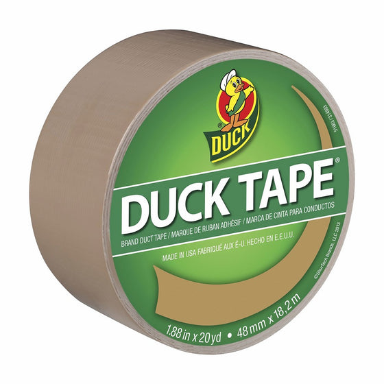 Duck Brand 283264 Color Duct Tape, Beige, 1.88 Inches x 20 Yards, Single Roll