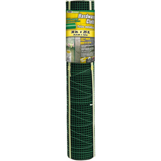YARDGARD 308259B 36-Inch X 25-Foot Green 1/2-Inch Zinc Coated Mesh Hardware Cloth