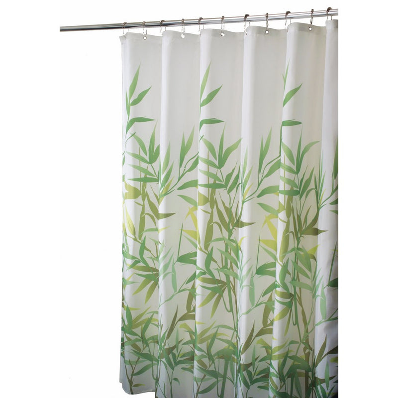 InterDesign 36524 Anzu Fabric Shower Curtain - Standard, 72" x 72", Green