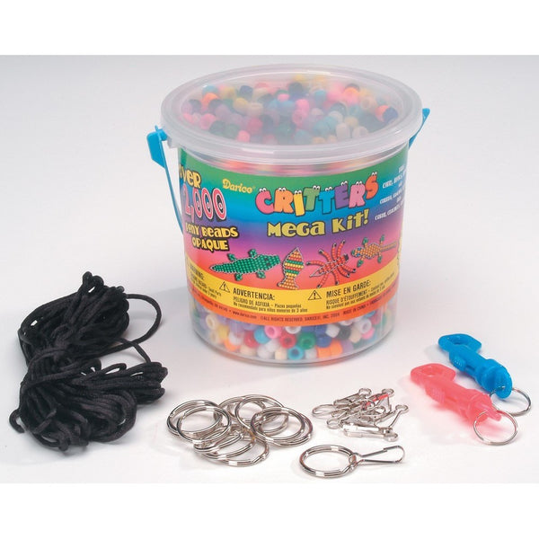 Darice Crafts Bead Kit Plastic Pony Bead Mega Critters Bucket