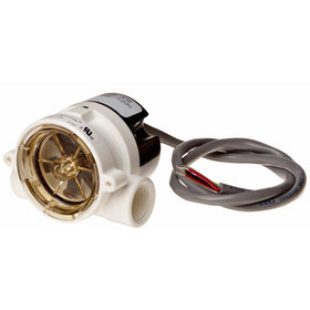 Gems Sensors RFS Series Polypropylene Flow Sensor Switch, Inline, Rotor Type, 24 VDC Input, 1.5 - 20.0 gpm Flow Setting Adjustment Range, 1/2" NPT Female