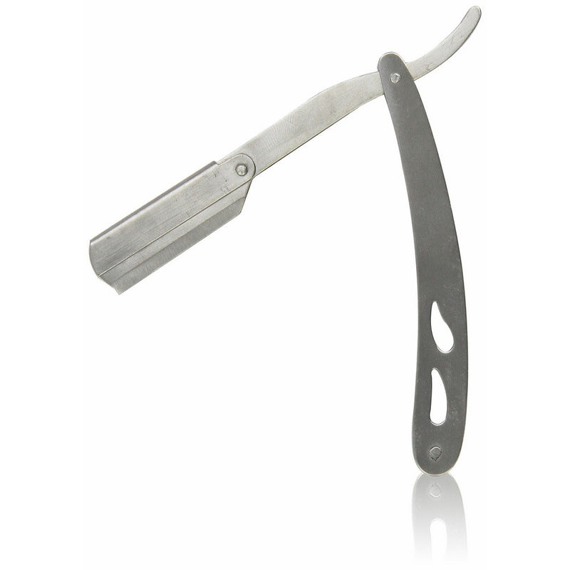 Stainless Steel Straight Edge Barber Razor and 5 Stainless blades