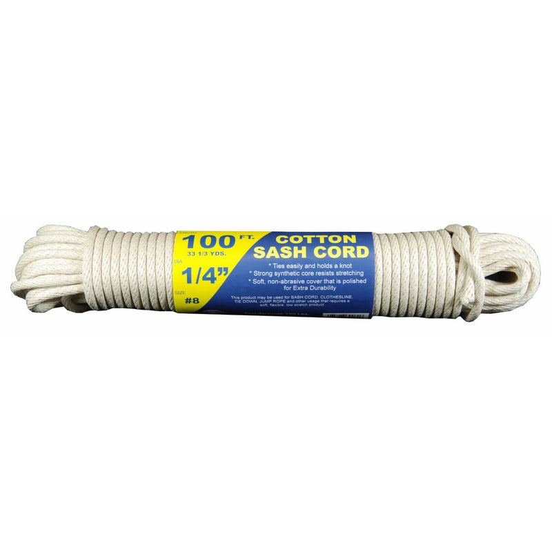 T.W . Evans Cordage 46-080 Number-81/4-InchBuffalo Cotton Sash Cord 100-Feet Hank