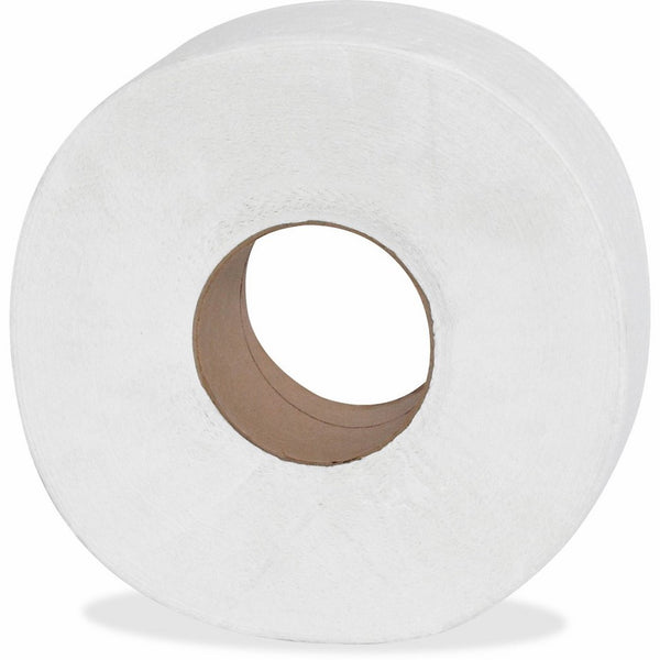 Genuine Joe GJO2565012 2-Ply Jumbo Roll Dispenser Bath Tissue, 650', White (Pack of 12)