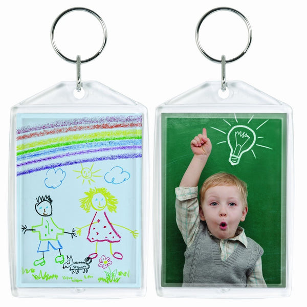 Acrylic Photo Snap-In Keychain - 25 Pack (2" x 3")