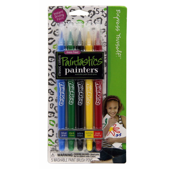 Elmer's Painters Paintastics Paint Brush Pens, Classic Colors, Set of 5 Pens (E115)