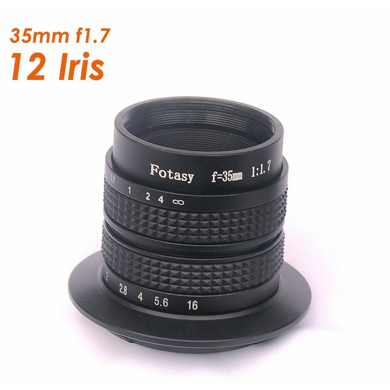 Fotasy N35 35MM F1.7 CCTV Movie Lens for Sony E-Mount NEX Mirrorless Cameras