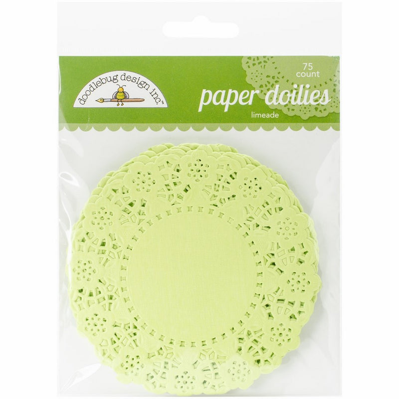 DOODLEBUG Doilies, 4.5-Inch, Limeade, 75-Pack