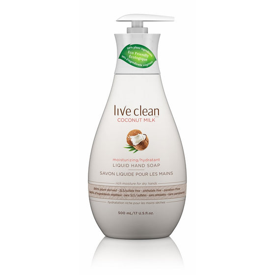 Live Clean Coconut Milk Moisturizing Liquid Hand Soap, 17 oz.