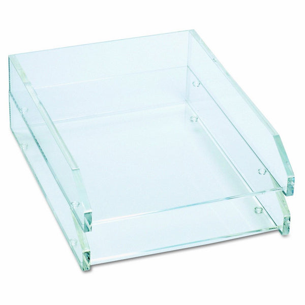 KantekAcrylic Double Letter Tray, 4 3/4 x 14 x 10 1/2 Inches , Clear (AD15)