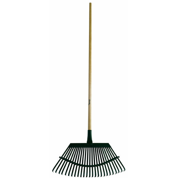 Flexrake 1W Lawn Rake 19-Inch Steel Head with 48-Inch Wood Handle