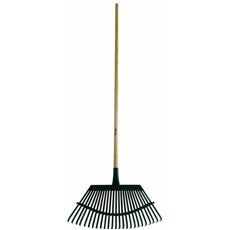 Flexrake 1W Lawn Rake 19-Inch Steel Head with 48-Inch Wood Handle