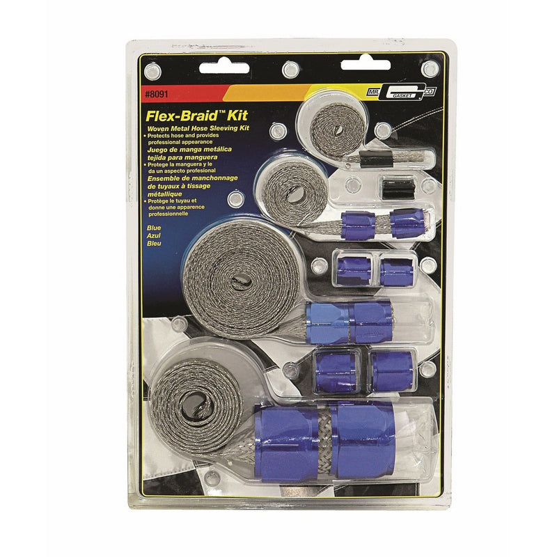 Mr. Gasket 8091 Blue Flex-Braided Hose Sleeve Kit