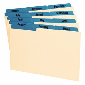 Oxford A-Z Tabs Index Card Guides, Blue (OXF05813)