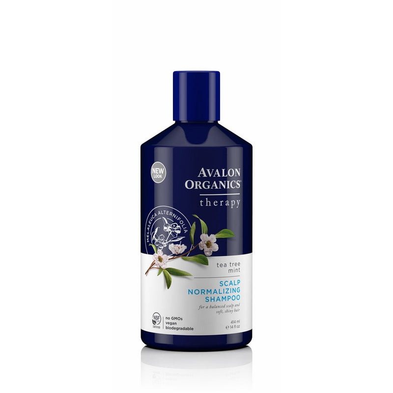 Avalon Organics Tea Tree Mint Scalp Normalizing Shampoo, 14 Fluid Ounce