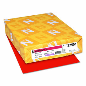 Astrobrights Color Paper, 8.5” x 11”, 24 lb/89 gsm, Re-Entry Red, 500 Sheets (22551)