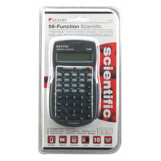 Sentry 56-Function Scientific Calculator, Black (CA656)