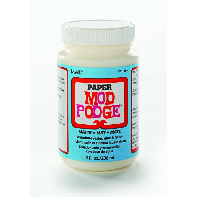 Mod Podge Waterbase Sealer, Glue and Finish for Paper (8-Ounce), CS11236 Matte Finish