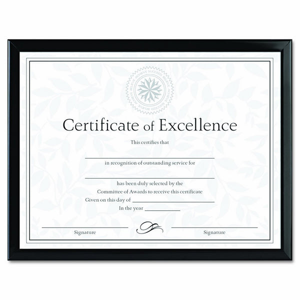 DAX Value U-Channel Document Frame with Certificates, 8.5 x 11 Inches, Black (N17000N)