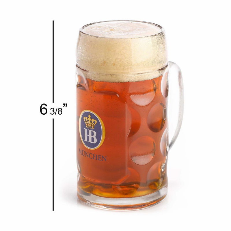 1 X 0.5 Liter HB Hofbrauhaus Munchen Dimpled Glass Beer Stein