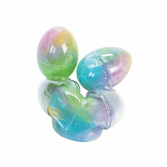 Iridescent Glitter Putty Eggs (1 dz) by Fun Express