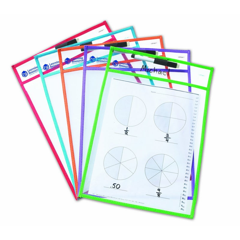 Learning Resources Write And Wipe Pockets
