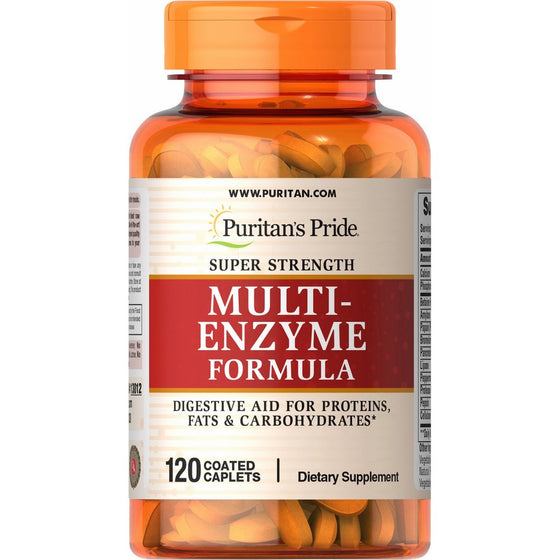 Puritans Pride Super Strength Multi Enzyme, 120 Count