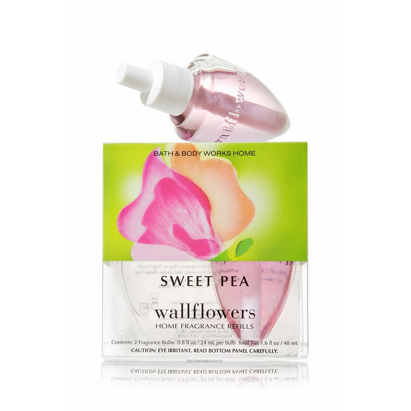 Bath Body Works Sweet Pea Wallflowers Home Fragrance Refills 2 Bulbs