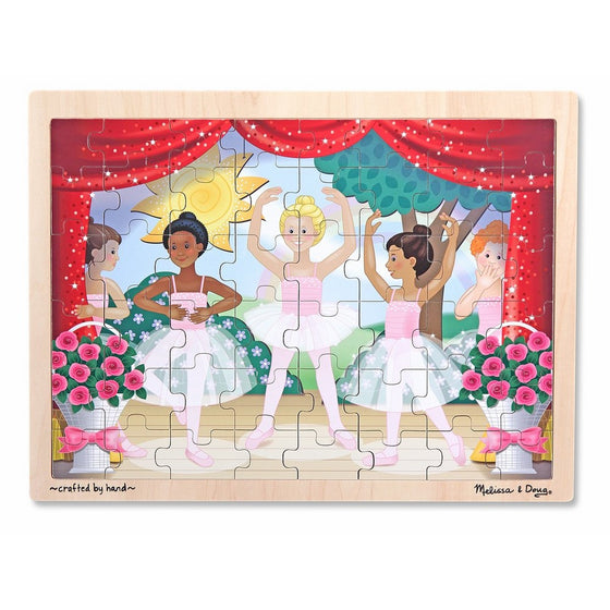 Melissa & Doug Ballet Recital Wooden Jigsaw Puzzle With Storage Tray (48 pcs)