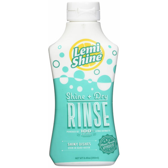 Lemi Shine Shine Plus Dry Rinse Dishwasher, Lemon, 8.45 Fluid Ounce