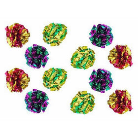 PETFAVORITES Original Mylar Crinkle Balls Cat Toys - 12 Pack