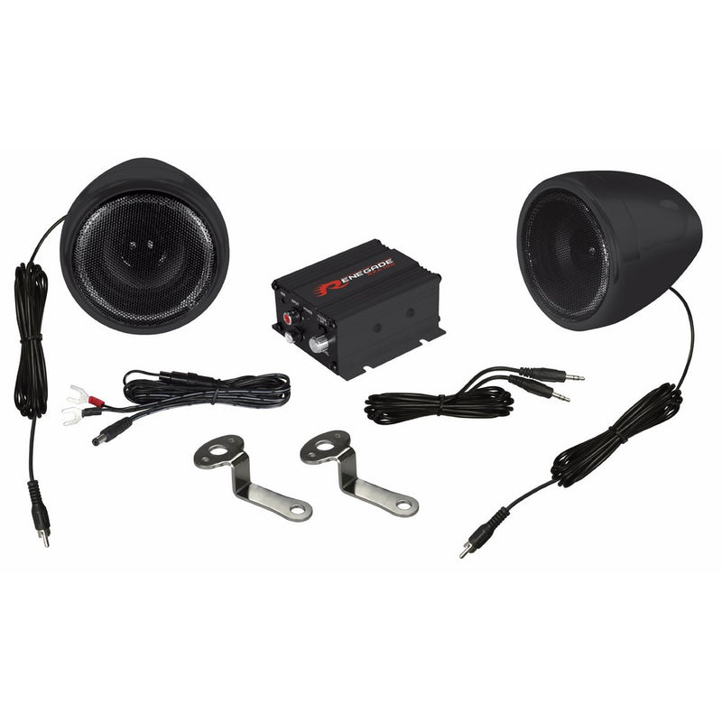 Renegade RXA100B Powersports Sound System - Set of 2 (Black)