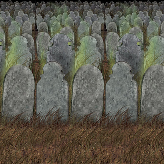 Beistle 00900 Graveyard Backdrop, 4' x 30'