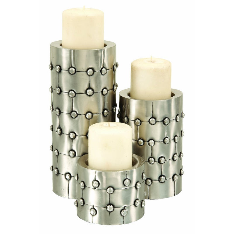 Deco 79 Set of 3 Metal Candle Holders