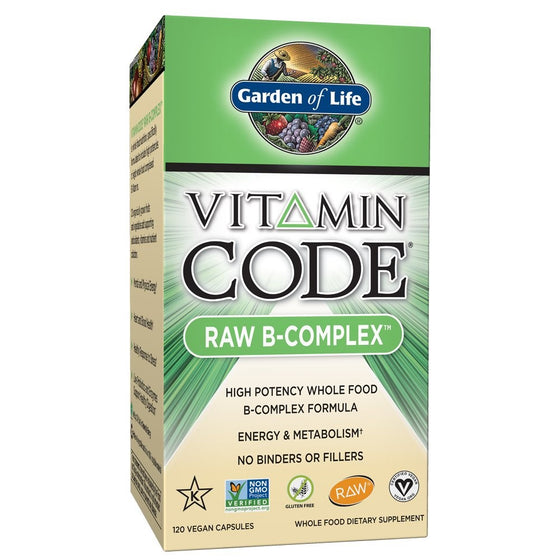 Garden of Life Vitamin B Complex - Vitamin Code Raw B Vitamin Whole Food Supplement, Vegan, 120 Capsules