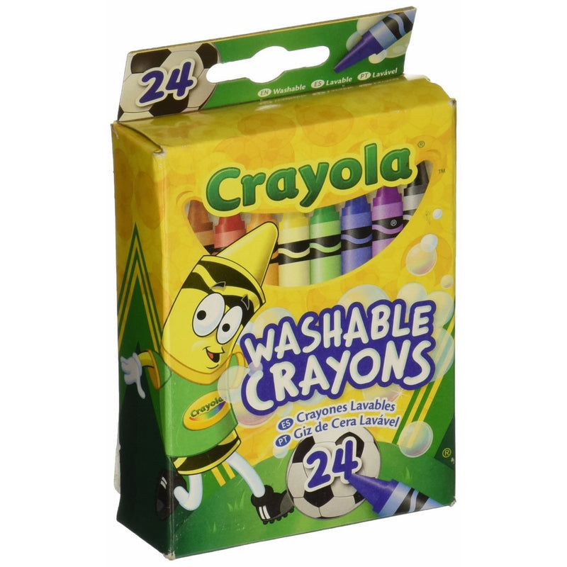 Crayola 52-6924 Washable Crayons Assorted Colors 24 Count