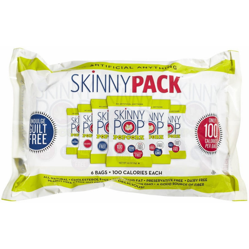Skinnypop Popcorn 100 Calorie Popcorn, 0.7 oz, 6 pk