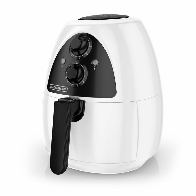 BLACKDECKER Purify 2-Liter Air Fryer, White/Black, HF100WD