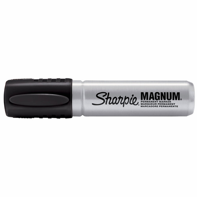 Sharpie Magnum Permanent Markers, Chisel Tip, Black, (Pack of 12)